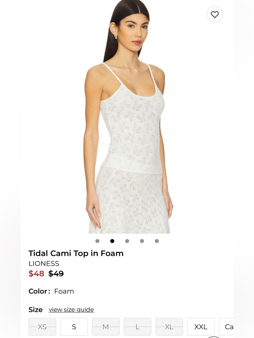 REVOLVE Lioness White Lace Butterfly Skirt Set - Tank Top + Flared Skirt SET - Picture 13 of 16